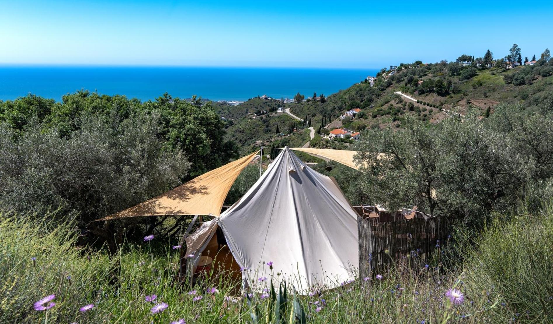 Campo Agave Luxury Tents Sayalonga Exterior foto