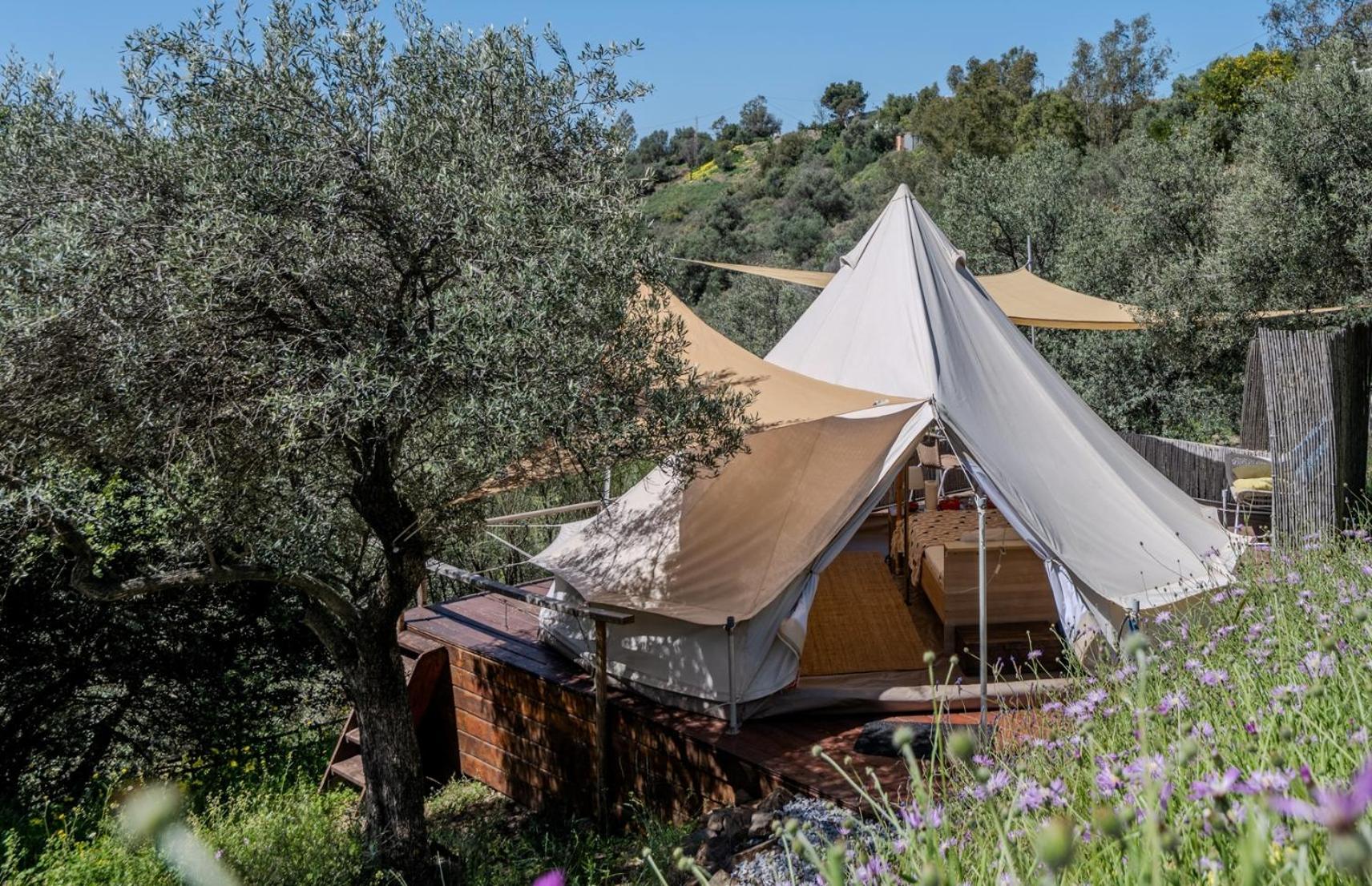 Campo Agave Luxury Tents Sayalonga Exterior foto